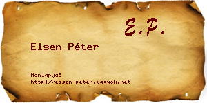 Eisen Péter névjegykártya